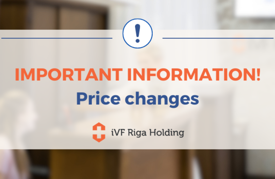 Price changes – iVF Riga